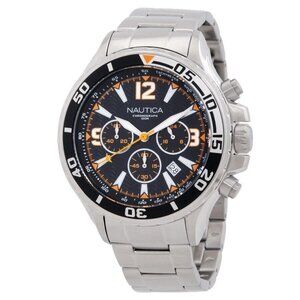 FX03829B NWT Nautica Fashion Men's Quartz Steel Authentic Watch